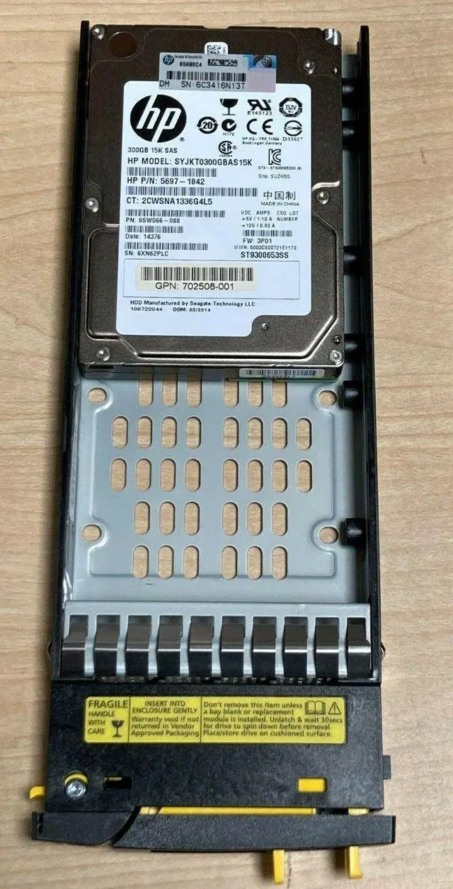 Main image of (NOT FOR HOME PC!) 5697-1842 QR492A HPE 3PAR M6710 300GB 15K 6G SFF 2.5'' SAS HDD HARD DRIVE