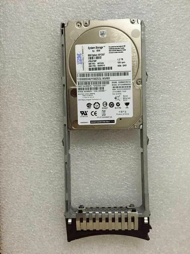 Main image of (NOT FOR HOME PC!) IBM 00Y2432 00Y2507 00AR010 1.2TB 10000RPM 6Gbps 2.5" SAS SERVER HDD Hard Drive