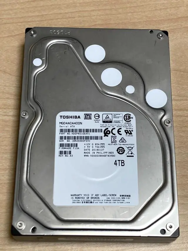 Main image of Toshiba MG04ACA400N Series 4TB SATA HDD 3 3.5 Internal Hard Drive - OEM