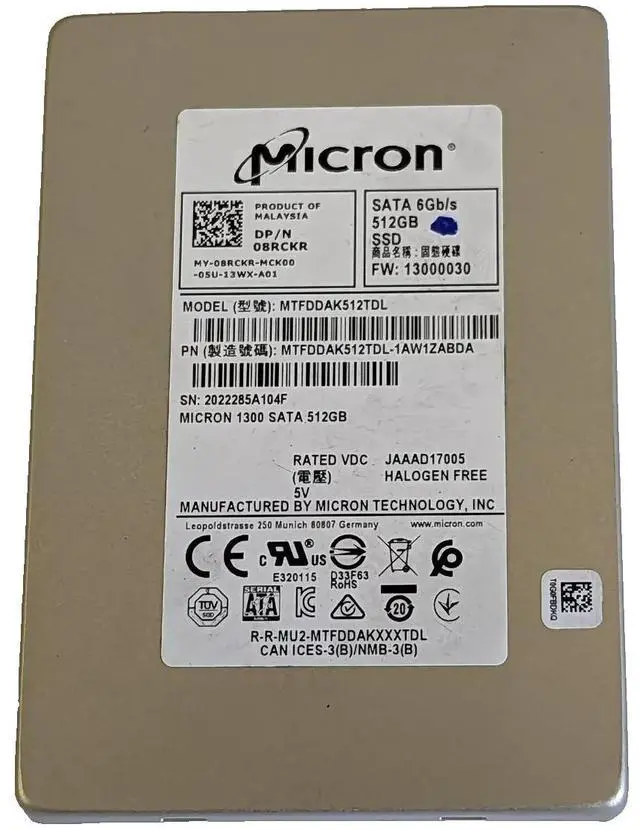 Micron 1300 2.5 SSD 計20台 Refurbished: Micron 1300 2.5