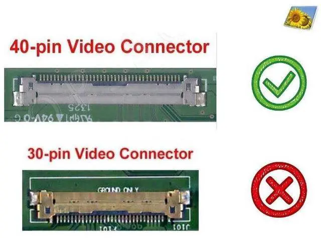 Alt view image 4 of 6 - Lenovo P/N 5D10T05360 NT156WHM-T02 V8.0 laptop LED LCD Screen HD 1366x768 Touch