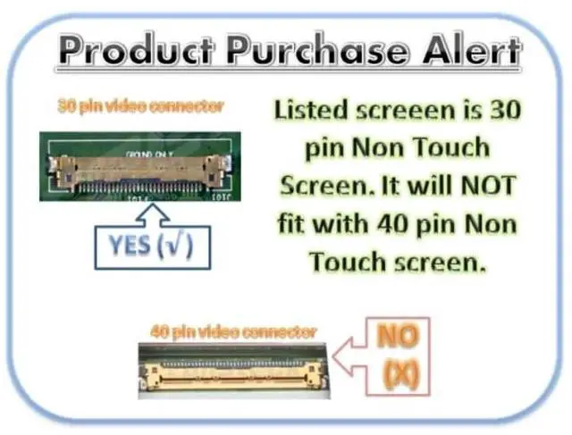 Alt view image 6 of 7 - Lenovo 01YN140 01YN141 01YN142 Replacement Led Lcd Screen 14" HD 30 Pin