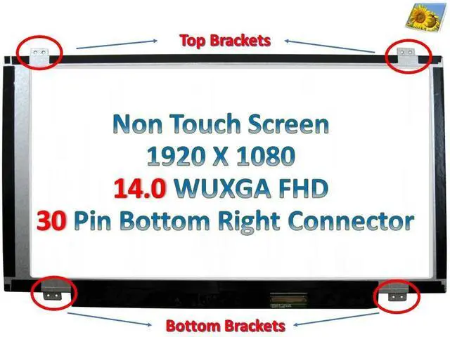Alt view image 2 of 5 - LP140WF6(SP)(B7) LCD Screen FHD 1920x1080 Display 14.0"