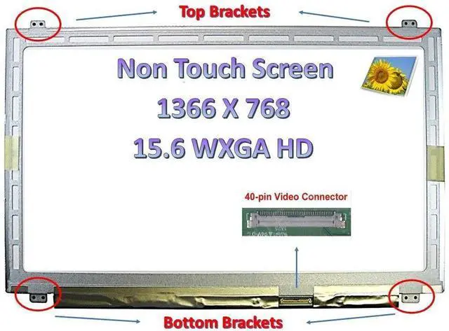 Alt view image 6 of 6 - 15.6 WXGA LED LCD screen for HP ENVY m6-1105dx m6-1125dx m6-1205dx m6-1225dx