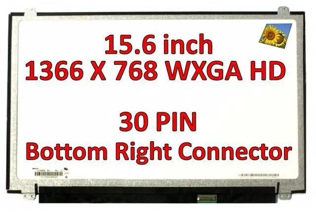 Alt view image 2 of 7 - HP Probook 650 655 G2 G3 laptop LED LCD Screen for 15.6 WXGA HD Display