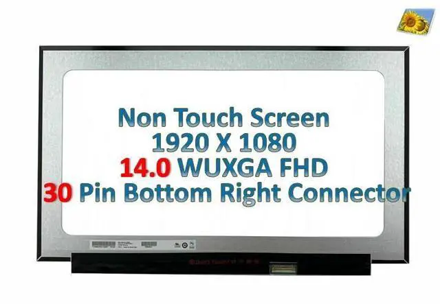 Alt view image 2 of 6 - for Lenovo ThinkPad T490 T495 P43s FHD Lcd screen No-touch 250nit 02DL762