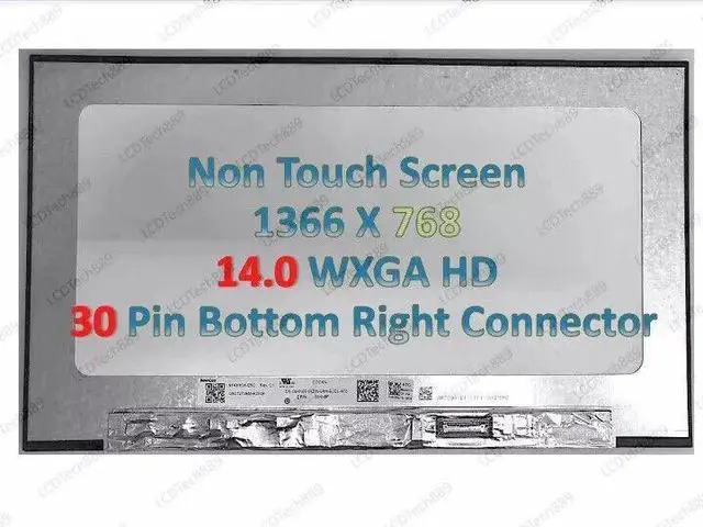Alt view image 2 of 6 - B140XTN07.9 14" AUO Non-touch Display HD WXGA LCD LED Screen