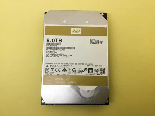 Main image of Western Digital Gold 8TB 7200RPM SATA 6Gb/s 3.5'' HDD WD8003FRYZ