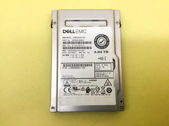 Main image of (NOT FOR HOME PC!) EMC Toshiba 3.84TB SAS 12Gb/s 2.5in SSD KPM5XRUG3T84 118000641-02
