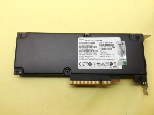 Alt view image 2 of 3 - P26934-B21 HPE 1.6TB NVME GEN4 X8 MIXED USE AIC HHHL PM1735 SSD P27023-001