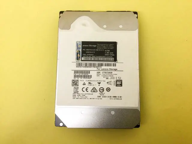 Alt view image 2 of 2 - (NOT FOR HOME PC!) 01PG651 Lenovo Storage 12TB 7.2K SAS 12Gb/s 3.5in HDD No Tray 4XB7A14128