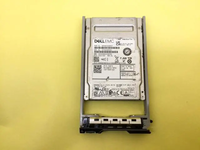 Main image of (NOT FOR HOME PC!) 5MHY8 DELL 7.68TB SAS 12Gbps Read Intensive SED 2.5in SSD KRM6VRUG7T68 **Grade B
