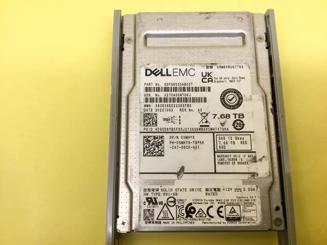 Alt view image 2 of 5 - (NOT FOR HOME PC!) 5MHY8 DELL 7.68TB SAS 12Gbps Read Intensive SED 2.5in SSD KRM6VRUG7T68 **Grade B