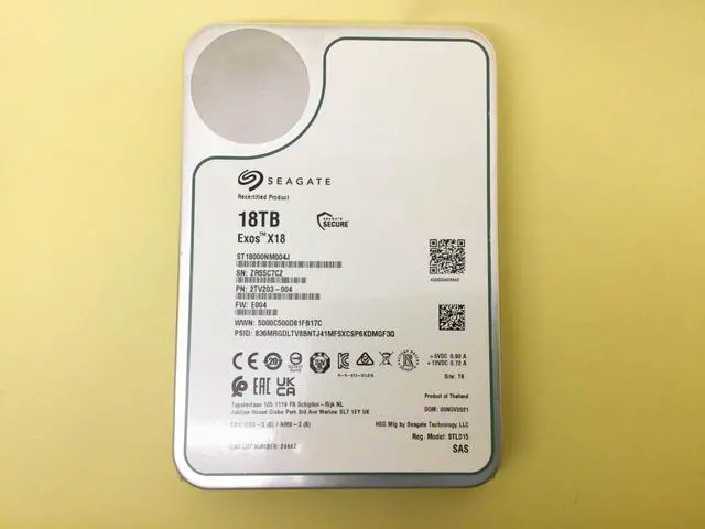 Main image of (NOT FOR HOME PC!) Seagate Exos X18 18TB 7200 RPM SAS 12Gb/s 3.5" Enterprise HDD ST18000NM004J