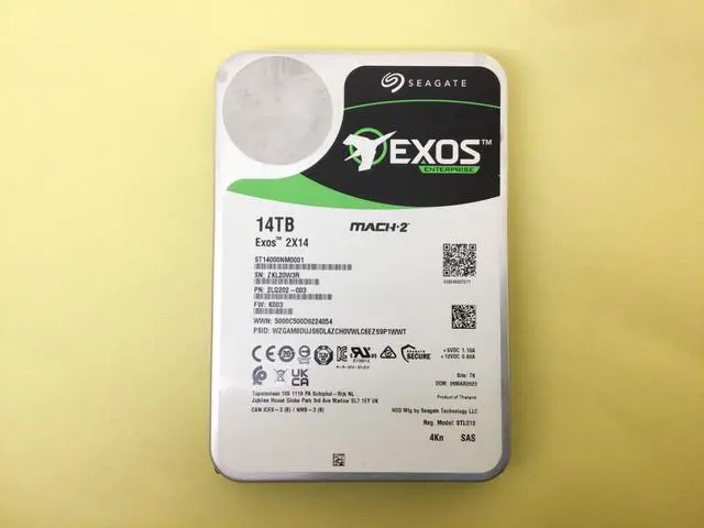 Main image of (NOT FOR HOME PC!) Seagate Exos 2X14 14TB 7.2K SAS 12Gbps MACH.2 3.5in 4Kn HDD ST14000NM0001