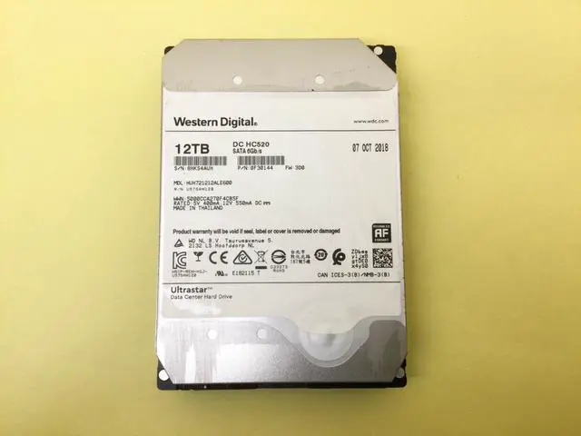 Main image of WD DC HC520 12TB 7.2K SATA 6Gb/s 3.5in 512e HDD HUH721212ALE600