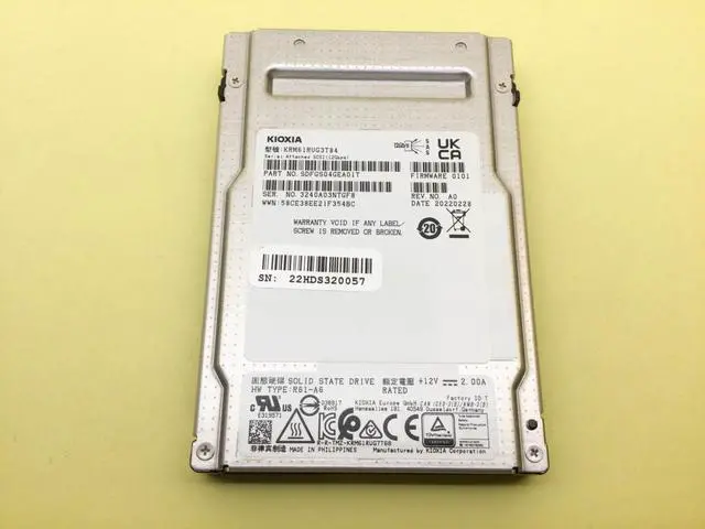 Main image of (NOT FOR HOME PC!) Kioxia 3.84TB SAS 12Gbps 2.5in Enterprise SSD KRM61RUG3T84