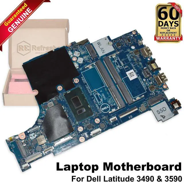 Main image of Dell Latitude 3490 3590 Motherboard i5-8250U 1.6GHz Quad-Core CPU LA-F116P 8M4FC