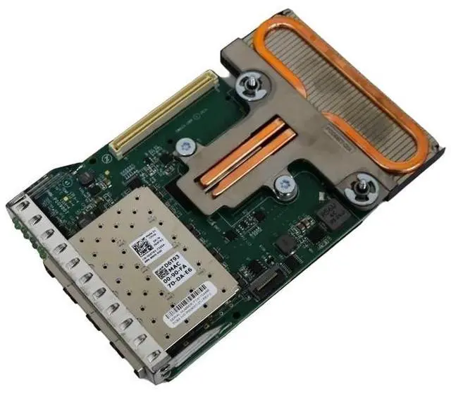 Alt view image 3 of 7 - Dell Emulex OneConnect Quad-Port 10Gbps SFP RNDC Network Daughter Card D6T93
