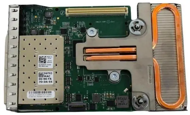 Alt view image 5 of 7 - Dell Emulex OneConnect Quad-Port 10Gbps SFP RNDC Network Daughter Card D6T93