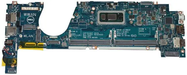 Alt view image 3 of 7 - Dell Latitude 7300 Laptop Motherboard i5-8365U 1.6GHz Quad-Core LA-G861P 9XFPT