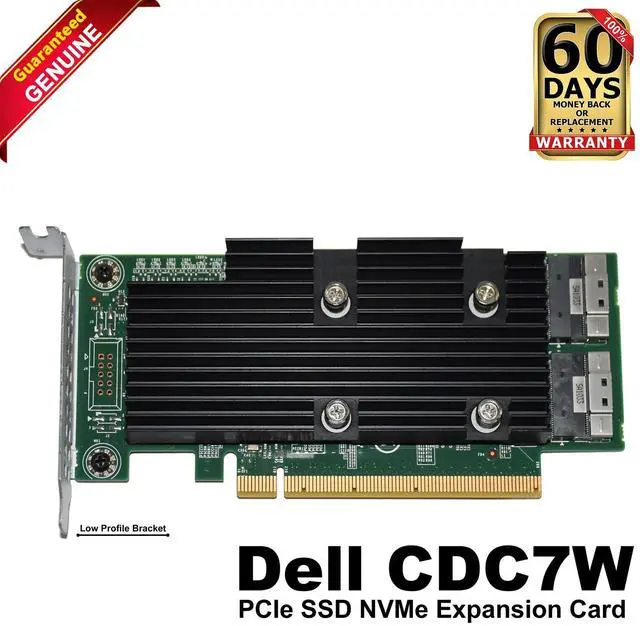 Main image of Dell PowerEdge R640 R740 R940 T640 2-Ports PCIe SSD NVMe LP Expansion Card CDC7W