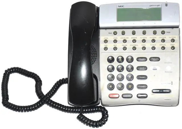 Alt view image 3 of 7 - NEC ITR 16D-1 Black IP Display Phone 16-Line Speakerphone w/ LCD & Headset Jack
