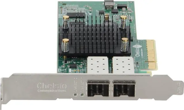 Alt view image 2 of 5 - Dell Chelsio T520-CR 2-Ports 10Gb/s SFP+ PCIe 3.0 FH Network Adapter CNA PDHV4