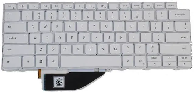 Alt view image 7 of 7 - Dell XPS 9310 7390 2-in-1 White Backlit US Keyboard QWERTY English VKJ01 XD3H3