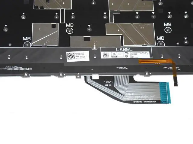 Alt view image 5 of 7 - Dell XPS 9310 7390 2-in-1 White Backlit US Keyboard QWERTY English VKJ01 XD3H3