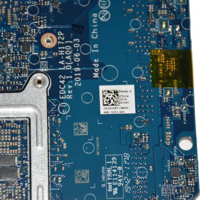 Alt view image 6 of 6 - Dell Latitude 5401 Motherboard i5-9400H CPU Nvidia MX150 2GB GPU LA-H172P 4TXRT