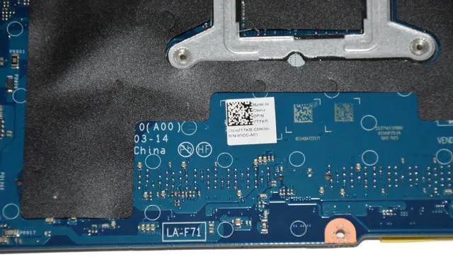 Alt view image 7 of 7 - Dell Latitude 5591 Motherboard i7-8850U Hex-Core Nvidia MX130 LA-F712P 7TTKR