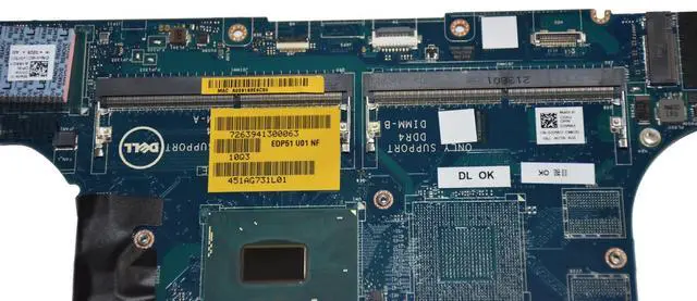 Alt view image 6 of 6 - Dell XPS 15 7590 Laptop Motherboard i5-9300H Quad-Core 2.4GHz CPU LA-H331P 205NX