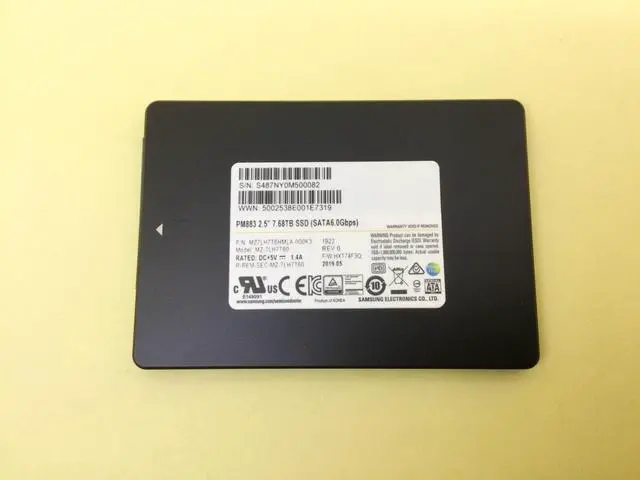 Alt view image 2 of 2 - Samsung PM883 Series 7.68TB SATA 6Gb/s 2.5in Enterprise SSD MZ-7LH7T60