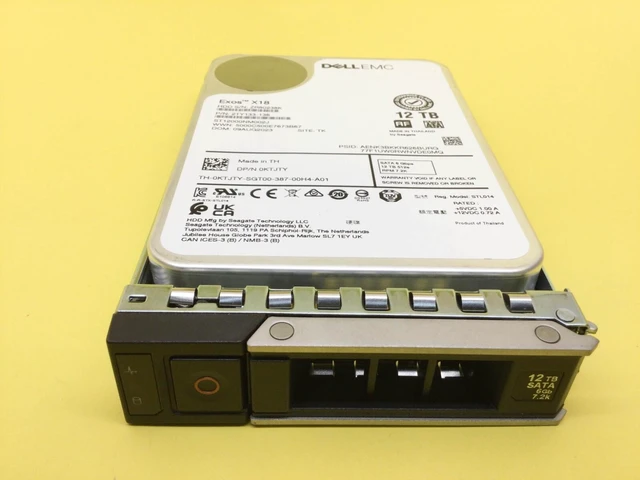 Alt view image 2 of 3 - KTJTY DELL EMC 12TB 7.2K SATA 6Gb/s 3.5in 512e HDD 0KTJTY ST12000NM002J - OEM