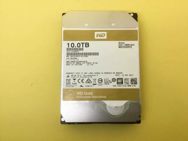 Main image of WD Gold 10TB SATA 6Gbps 7.2K 256MB 3.5in ENT HDD WD101KRYZ