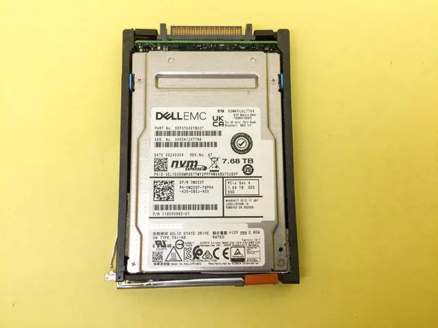 Alt view image 2 of 3 - M2CDF Dell 7.68TB PCIe Gen4 NVMe Read Intensive U.3 SED 2.5" SSD 0M2CDF