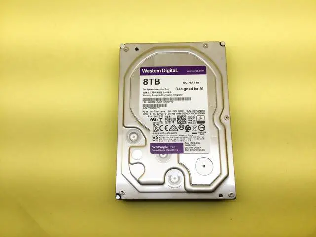 Alt view image 2 of 2 - WD Purple Pro 8TB 7.2K SATA 6Gb/s 3.5in Surveillance HDD WD8001PURA