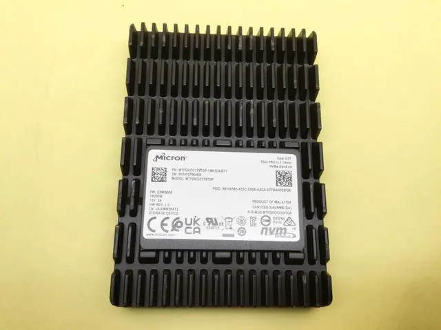 Alt view image 2 of 3 - Micron 7500 PRO 1.92TB PCIe NVMe 4.0 U.3 2.5in Internal SSD MTFDKCC1T9TGP