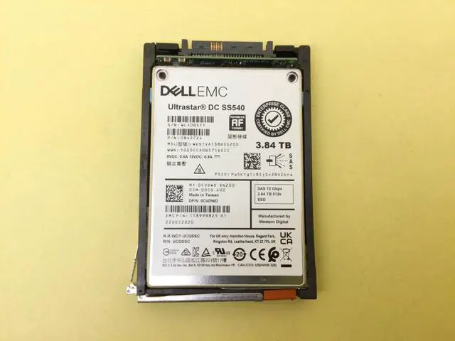 Main image of (NOT FOR HOME PC!) CVDWD 0CVDWD Dell EMC 3.84TB 2.5" SAS 12Gb/s RI SSD 005053722 118999825-01