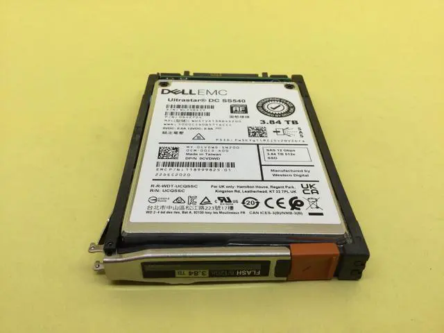 Alt view image 2 of 3 - (NOT FOR HOME PC!) CVDWD 0CVDWD Dell EMC 3.84TB 2.5" SAS 12Gb/s RI SSD 005053722 118999825-01