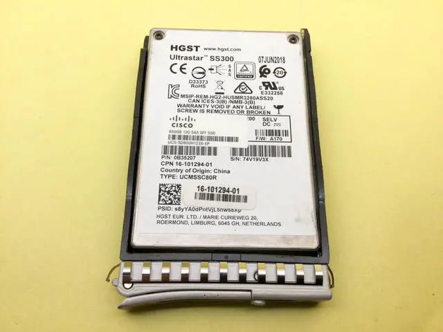 Main image of (NOT FOR HOME PC!) WD HGST Ultrastar DC SS300 800GB SAS 12Gb/s 2.5in SSD HUSMR3280ASS200