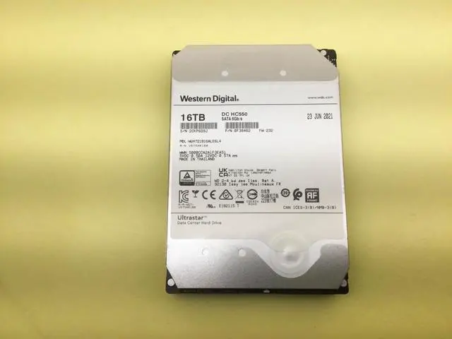 Main image of WD DC HC550 16TB 7.2K SATA 6Gb/s 512e 512Mb 3.5 in HDD WUH721816ALE6L4