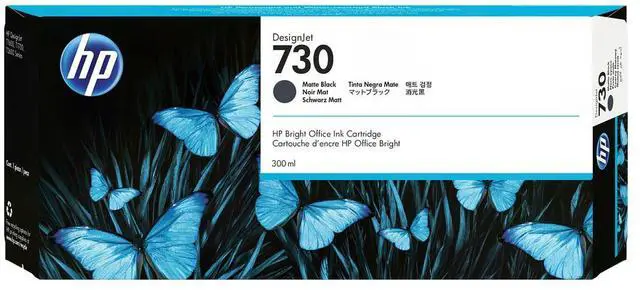 Main image of HP 730 300-ml Matte Black DesignJet Ink Cartridge, P2V71A