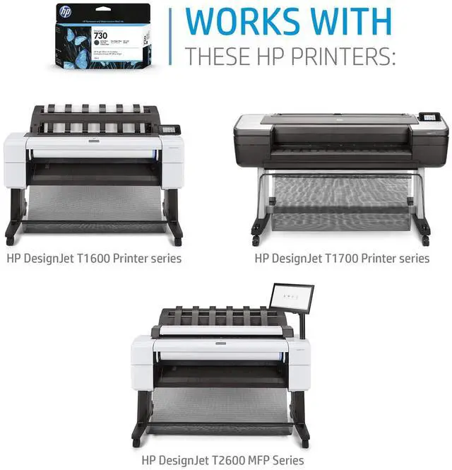 Alt view image 3 of 4 - HP 730 300-ml Matte Black DesignJet Ink Cartridge, P2V71A