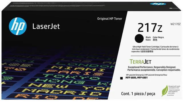 Main image of HP 217Z Ultra High Yield Black Original LaserJet Toner Cartridge, Average