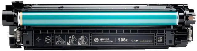 Main image of HP 508X High Yield Yellow Original LaserJet Toner Cartridge, ~9,500 pages,