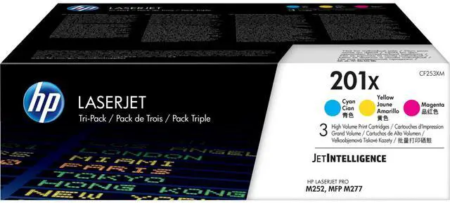 Main image of HP 201X 3-pack High Yield Cyan/Magenta/Yellow Original LaserJet Toner
