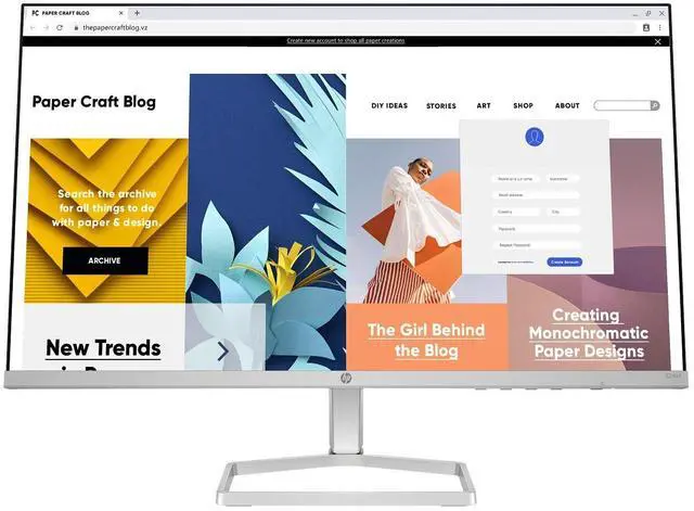 Main image of HP Series 5 23.8 inch FHD Monitor - 524sf 23.8" FHD (1920 x 1080) 48-100 Hz