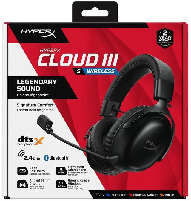 Main image of HyperX Cloud III S Wireless - Gaming Headset (Black)
